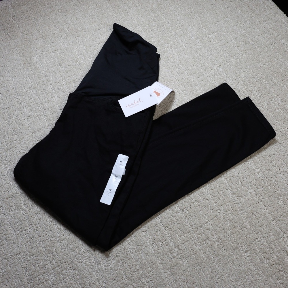 Isabel Maternity Ingrid & Isabel Black Skinny Over The Belly Pants 10 29 Inseam